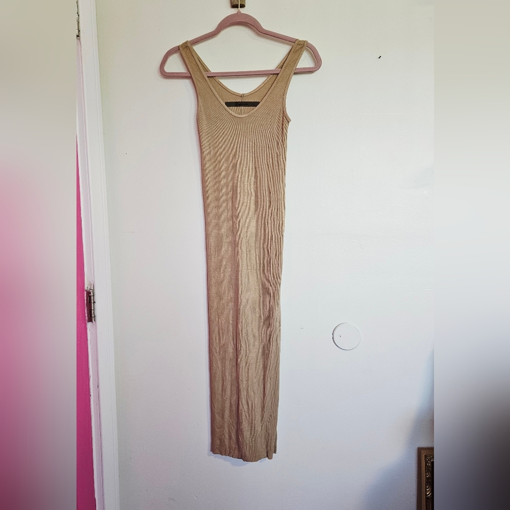 Enza Costa silk ribbed tank SILK blend dress Size S
